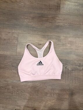 Adidas Pink Racerback Sports Bra with Logo